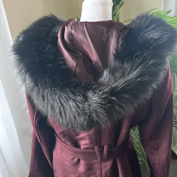 Cole Haan Signature Faux Fur Trim Wool Blend Jacket, BRAND NEW, Size 14, $375 - Picture 13 of 14